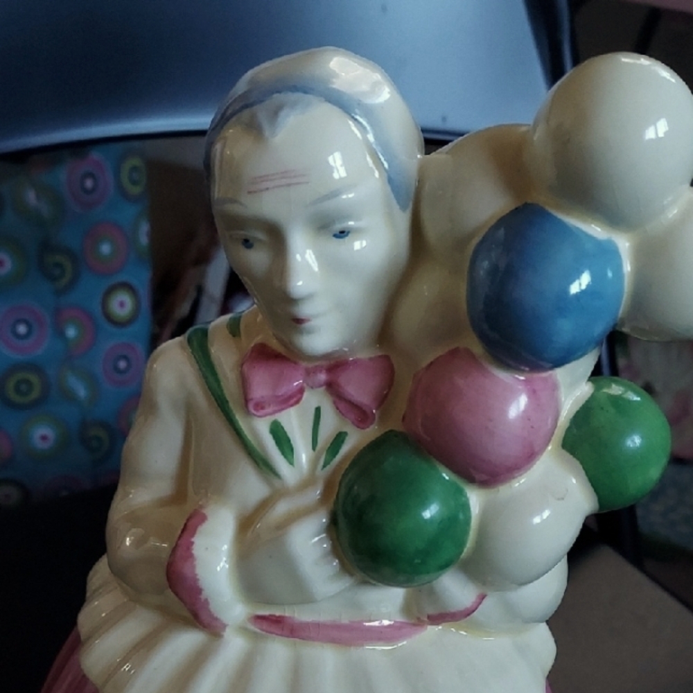 1940's Pottery Guild Of America Painted Ceramic Cookie Jar. 12 inches Ht